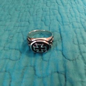 Jinsong Dong, Size 12, Mens custom Silver Cross ring